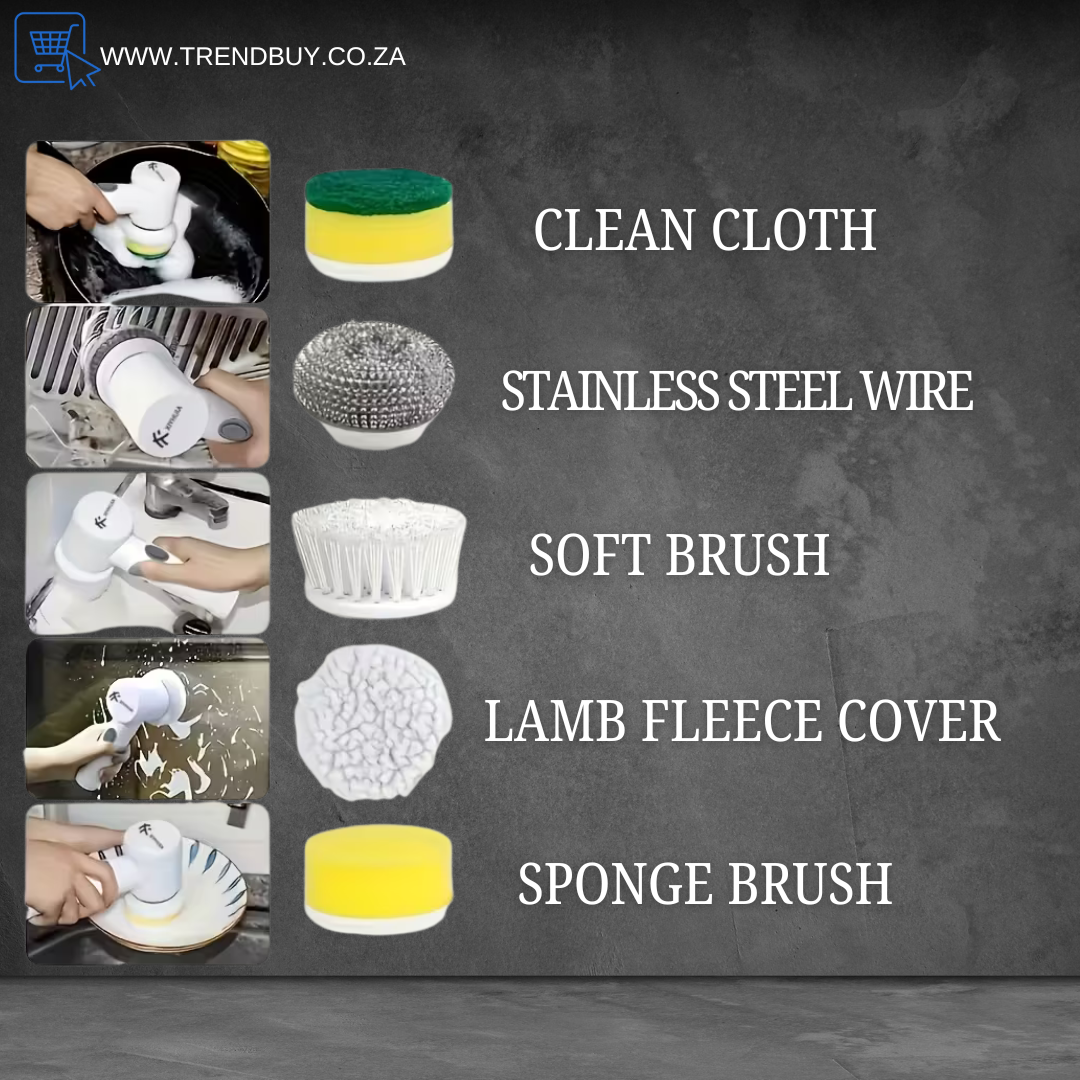 8pcs USB Rechargeable Electric Cleaning Brush Set