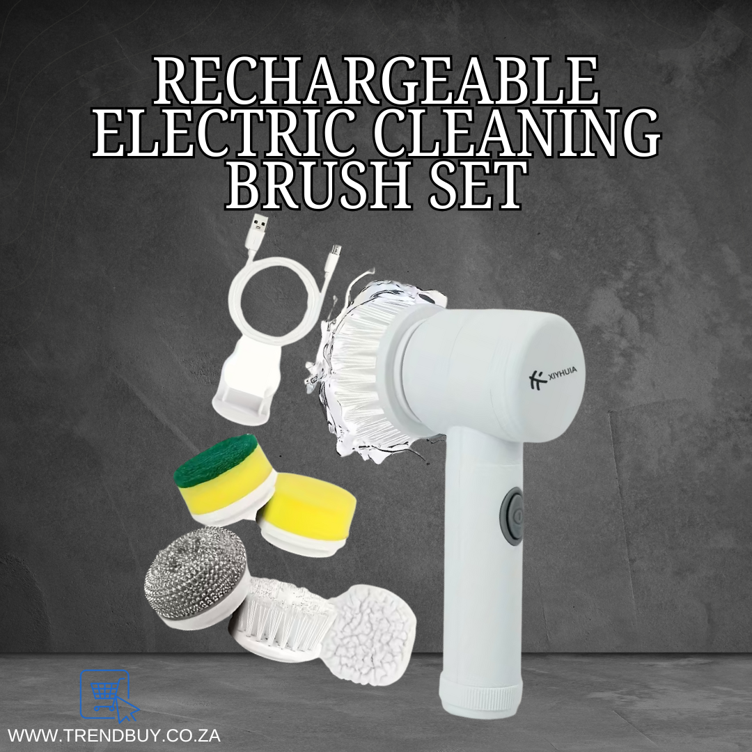8pcs USB Rechargeable Electric Cleaning Brush Set