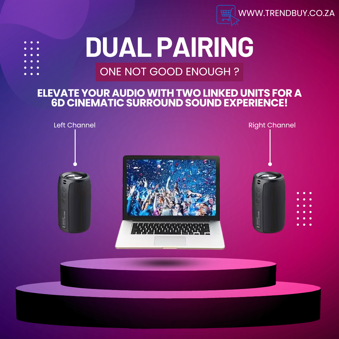 10W Rechargeable Bluetooth Speaker with Deep Bass + Dual Pairing