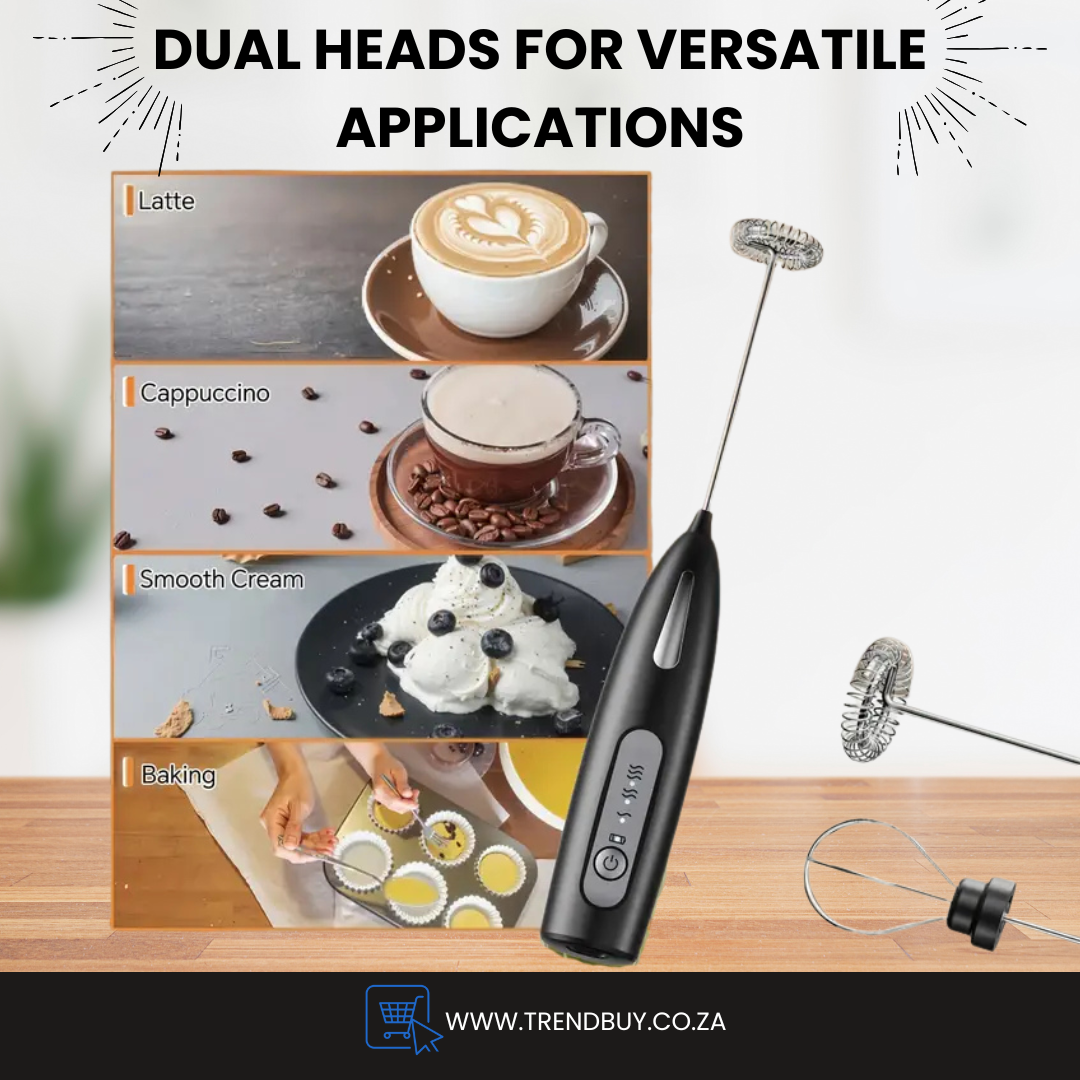 2-in-1 Electric Milk Frother & Drink Mixer