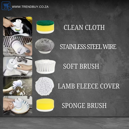 8pcs USB Rechargeable Electric Cleaning Brush Set