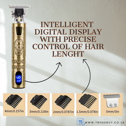 Professional Hair Trimmer w/ LED Display & Adjustable Combs